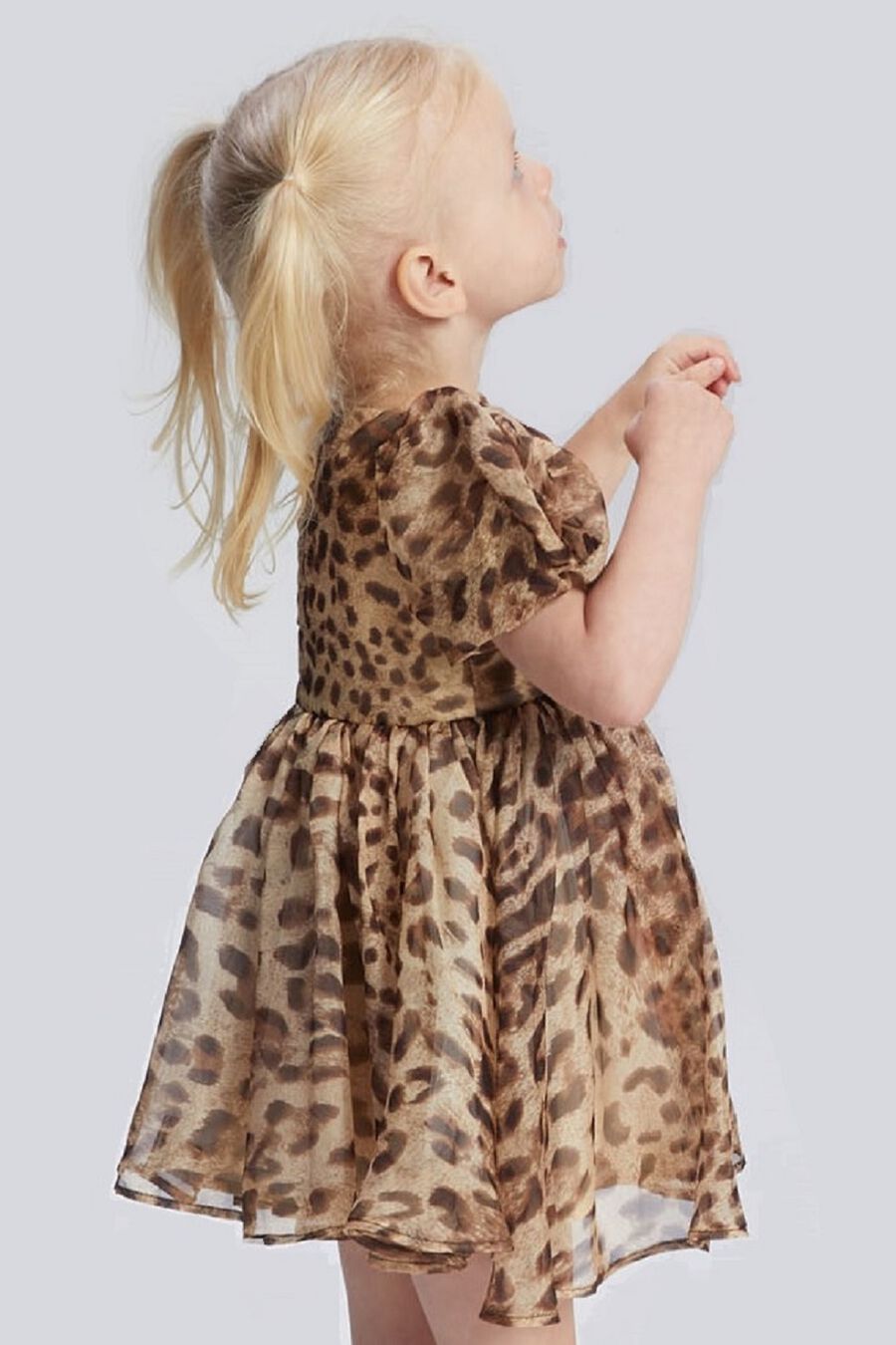 JULIET MINI DRESS in colour Brown Leopard